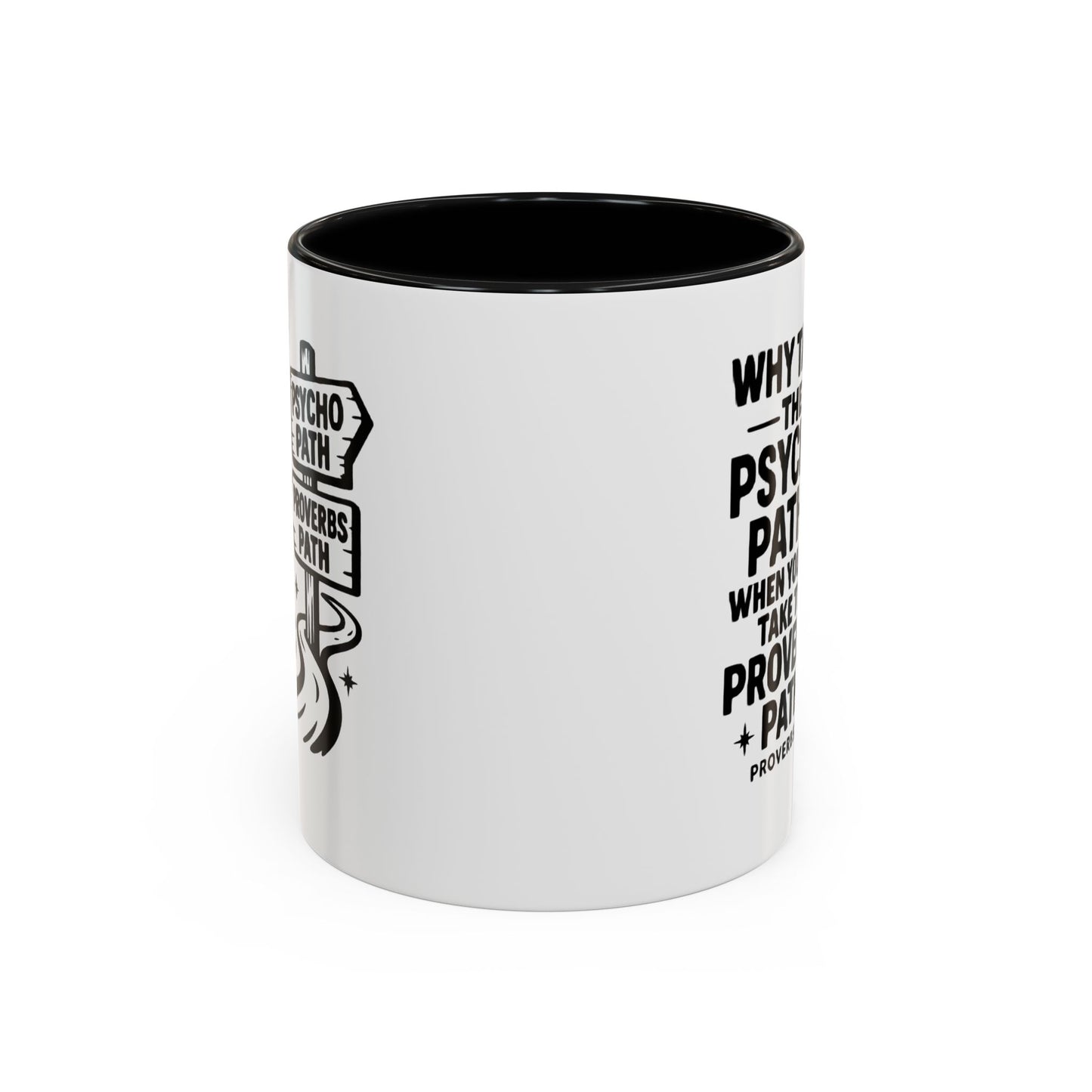 Inspirational Quote Accent Coffee Mug - Perfect Gift for Motivational Moments, Office Desk Essentials, Christian Gifts, Proverbs 3:5 - 6 - ClaimedbyGodDesigns