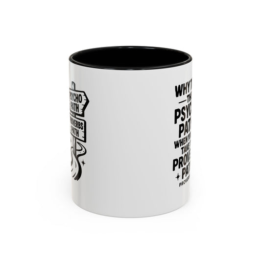 Inspirational Quote Accent Coffee Mug - Perfect Gift for Motivational Moments, Office Desk Essentials, Christian Gifts, Proverbs 3:5 - 6 - ClaimedbyGodDesigns