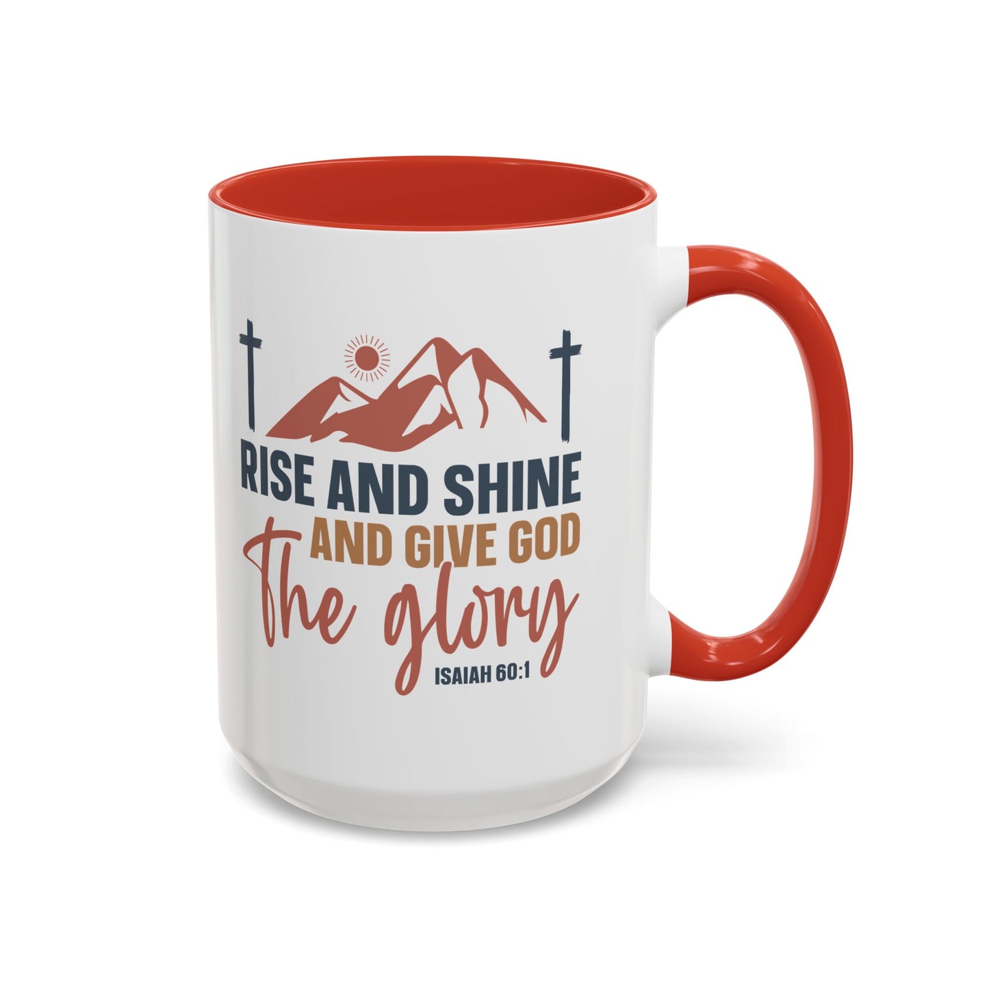 Christian Ceramic Mug - Give Him The Glory Accent Coffee Mug (11, 15oz)