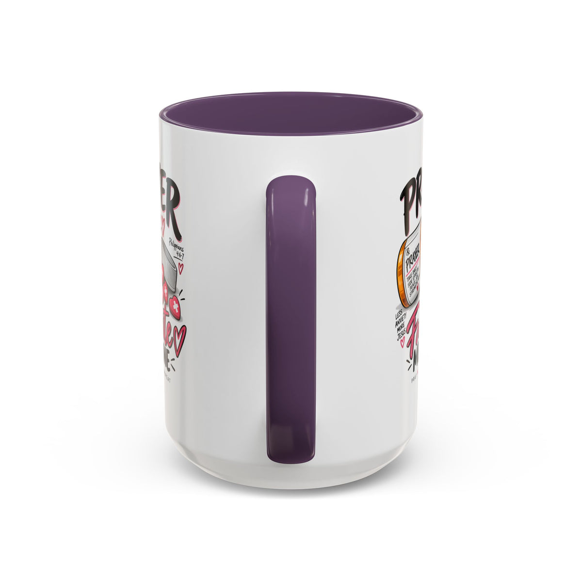 Prayer Is My Favorite Medicine Accent Coffee Mug – Inspirational Religious Gift