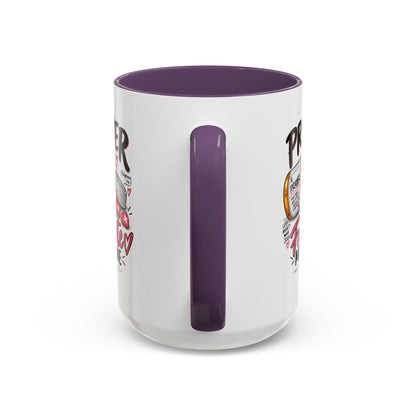 Prayer Is My Favorite Medicine Accent Coffee Mug – Inspirational Religious Gift