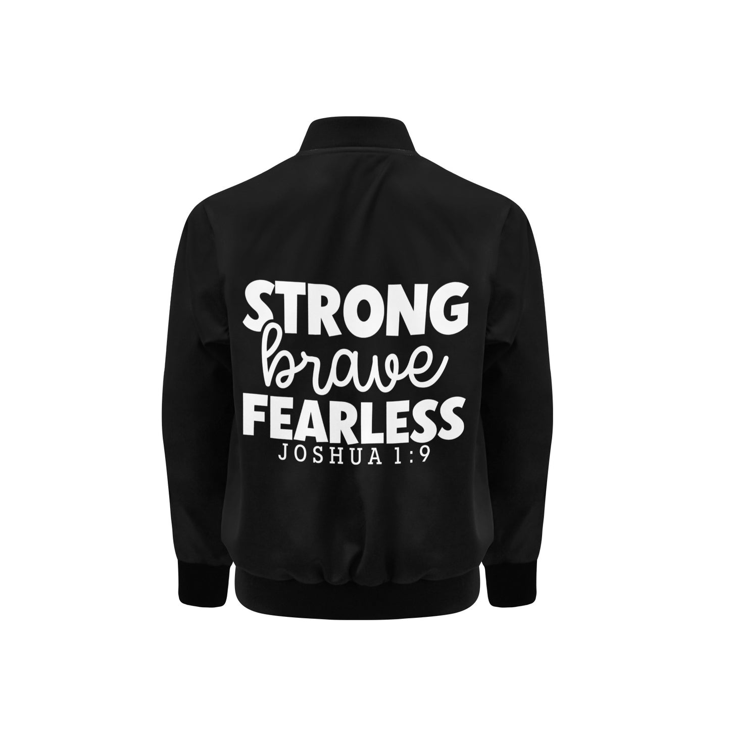 Be Strong Brave Fearless Kids' Bomber Jacket with Pockets
