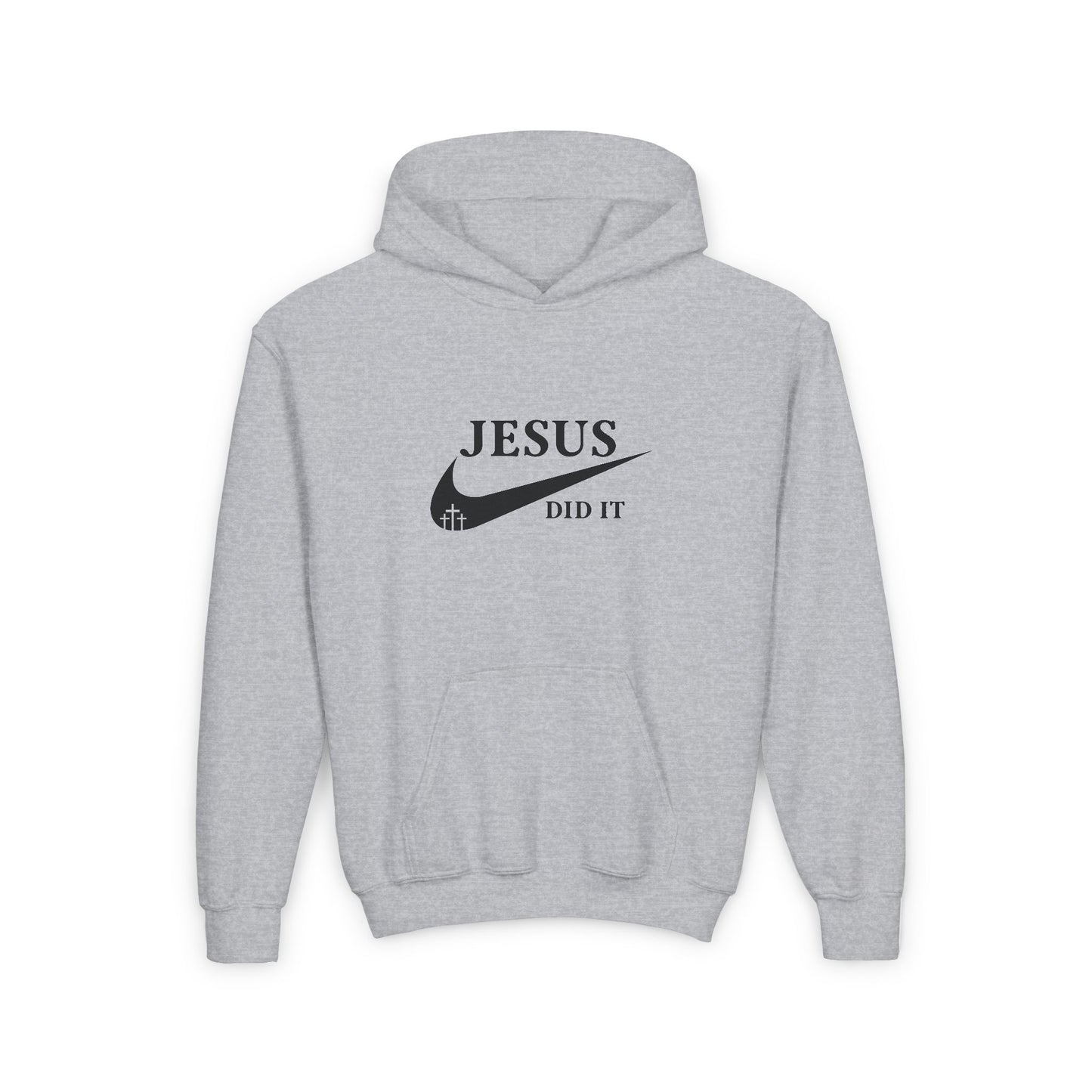 Jesus Did It Christian Hoodie, Youth Sweatshirt, Religious Gift for Teens, Christian Apparel, Inspirational Clothing,