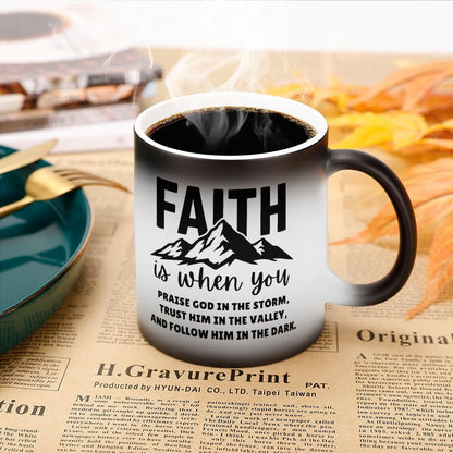 Faith Is Christian Color Changing Mug (Dual-sided)