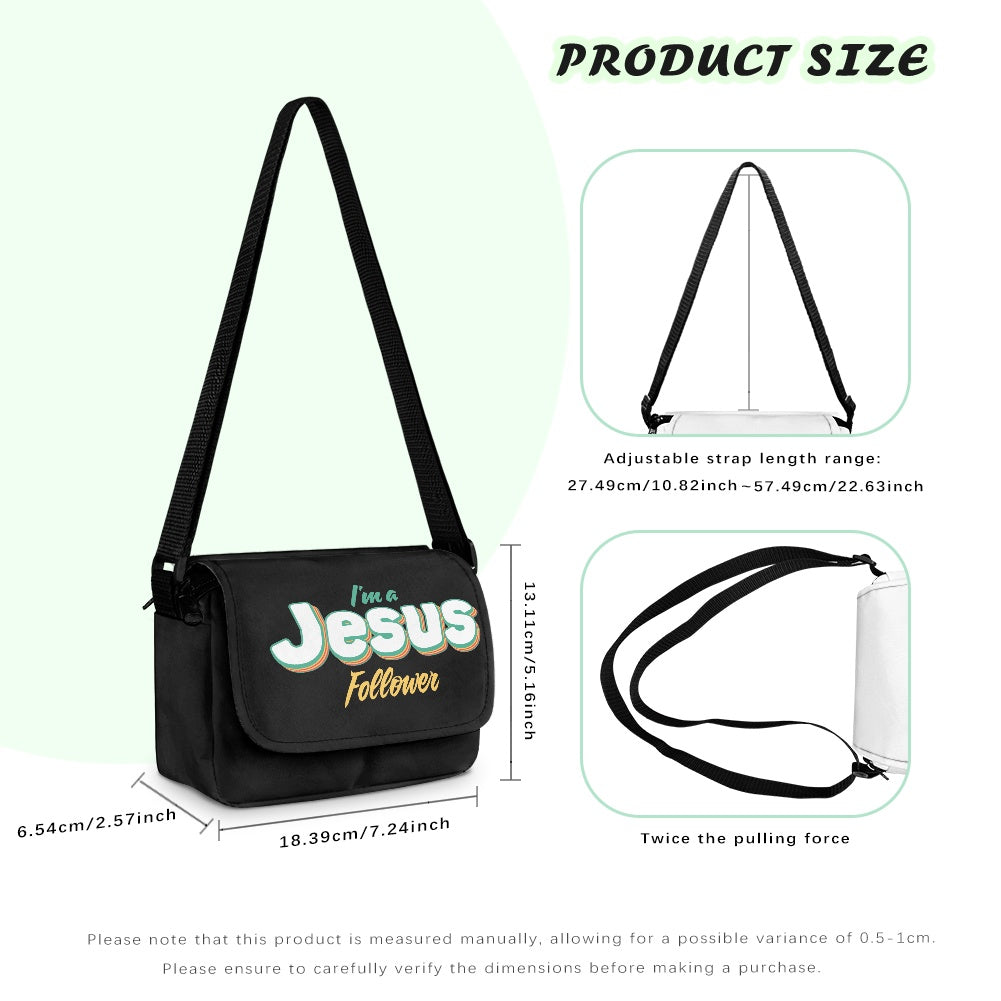 I'm A Jesus Follower Christian Kids Flap Crossbody Bag