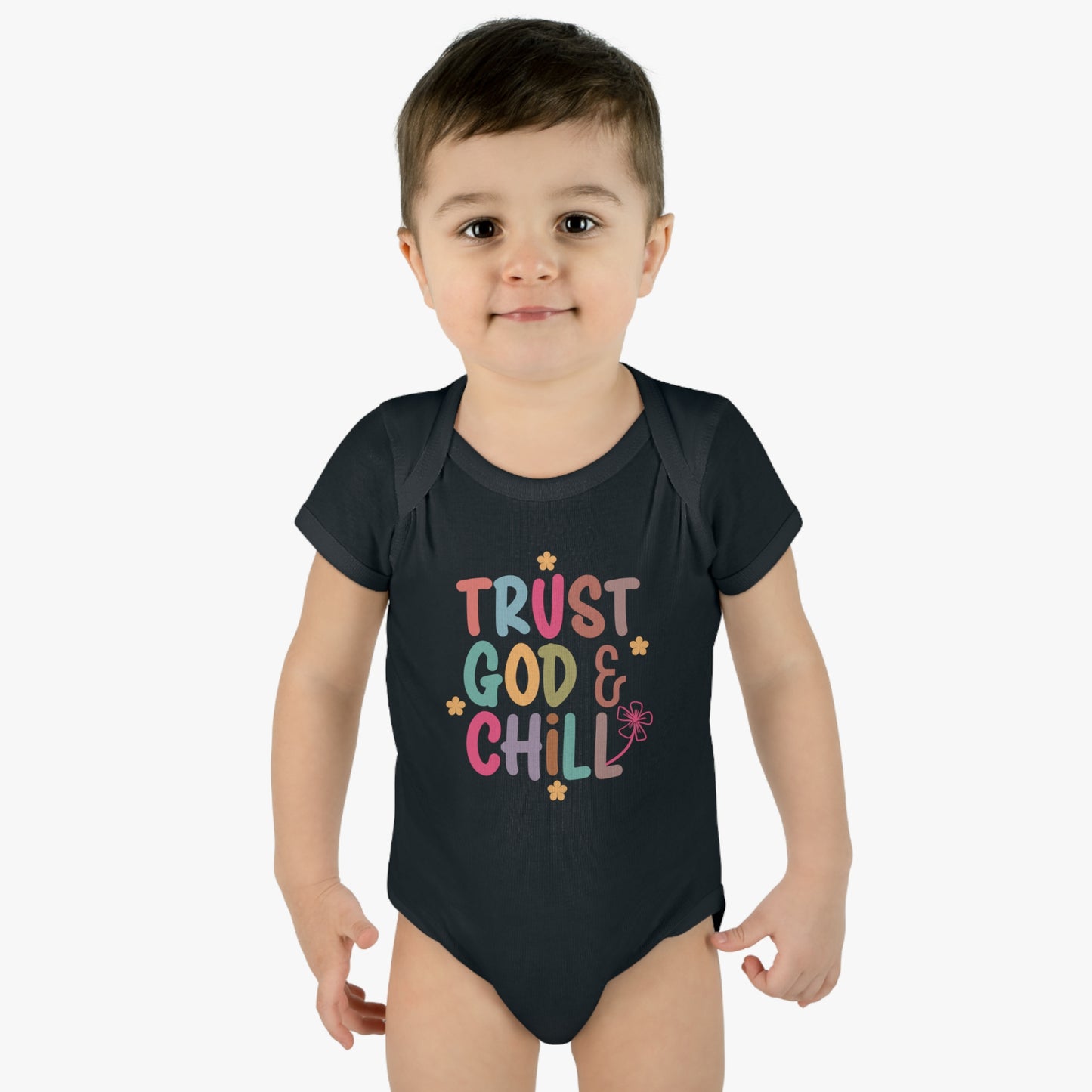 Trust God And Chill Christian Baby Onesie Printify