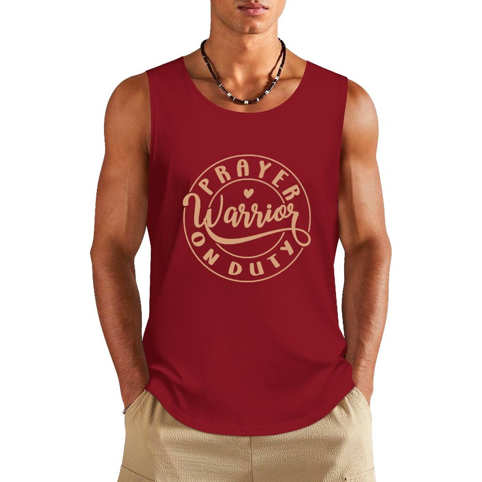 Prayer Warrior On Duty Men's Christian Tank Top SALE-Personal Design