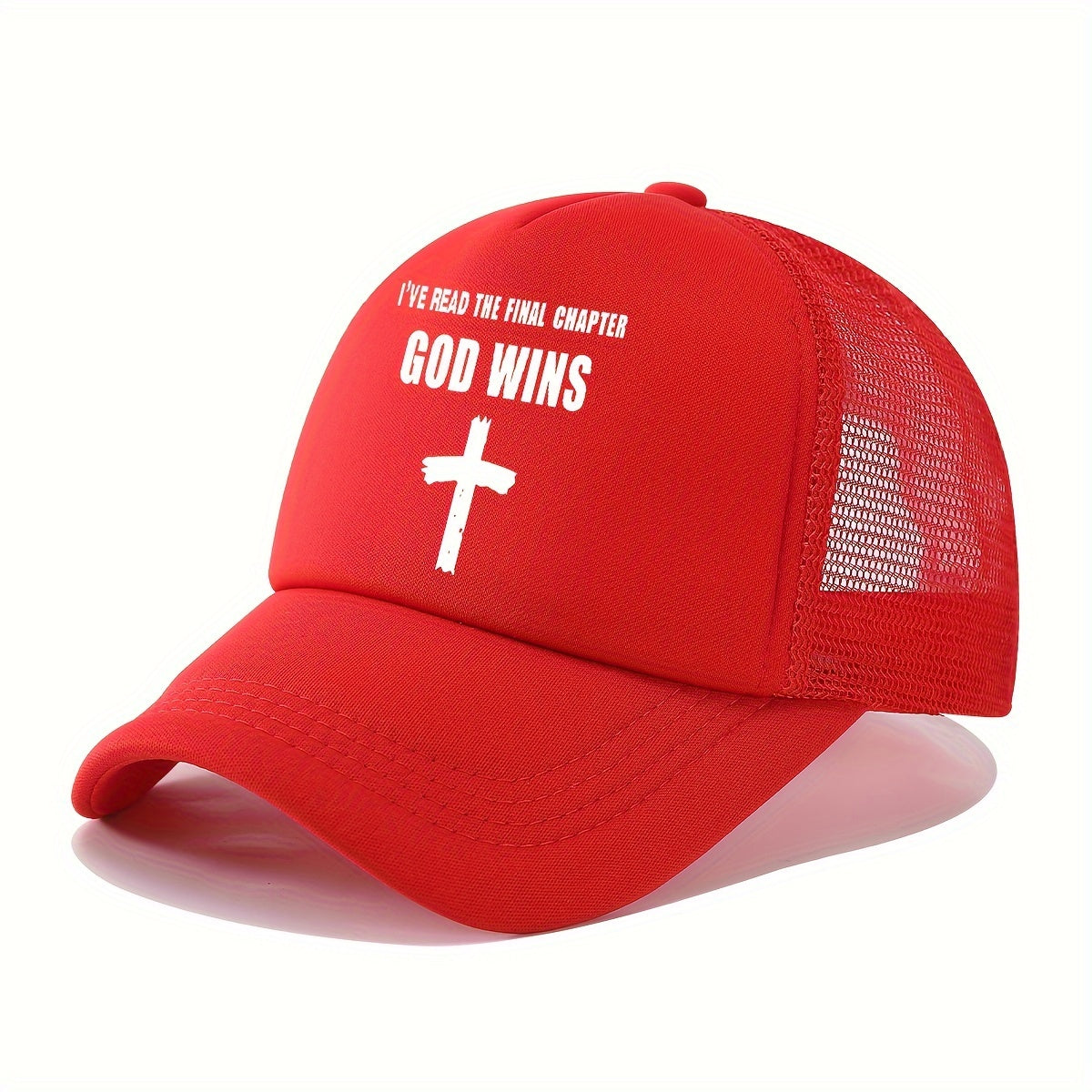 GOD WINS Christian Trucker Cap claimedbygoddesigns