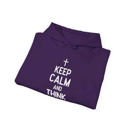 Keep Calm And Think What Would He Do (wwjd)Unisex Christian Hooded Pullover Sweatshirt