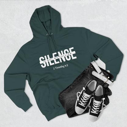 Silence Hoodie - Inspirational Fleece Unisex Pullover, Christian Gift, Motivational Activewear, Cozy Sweatshirt, Scripture Reminder - ClaimedbyGodDesigns