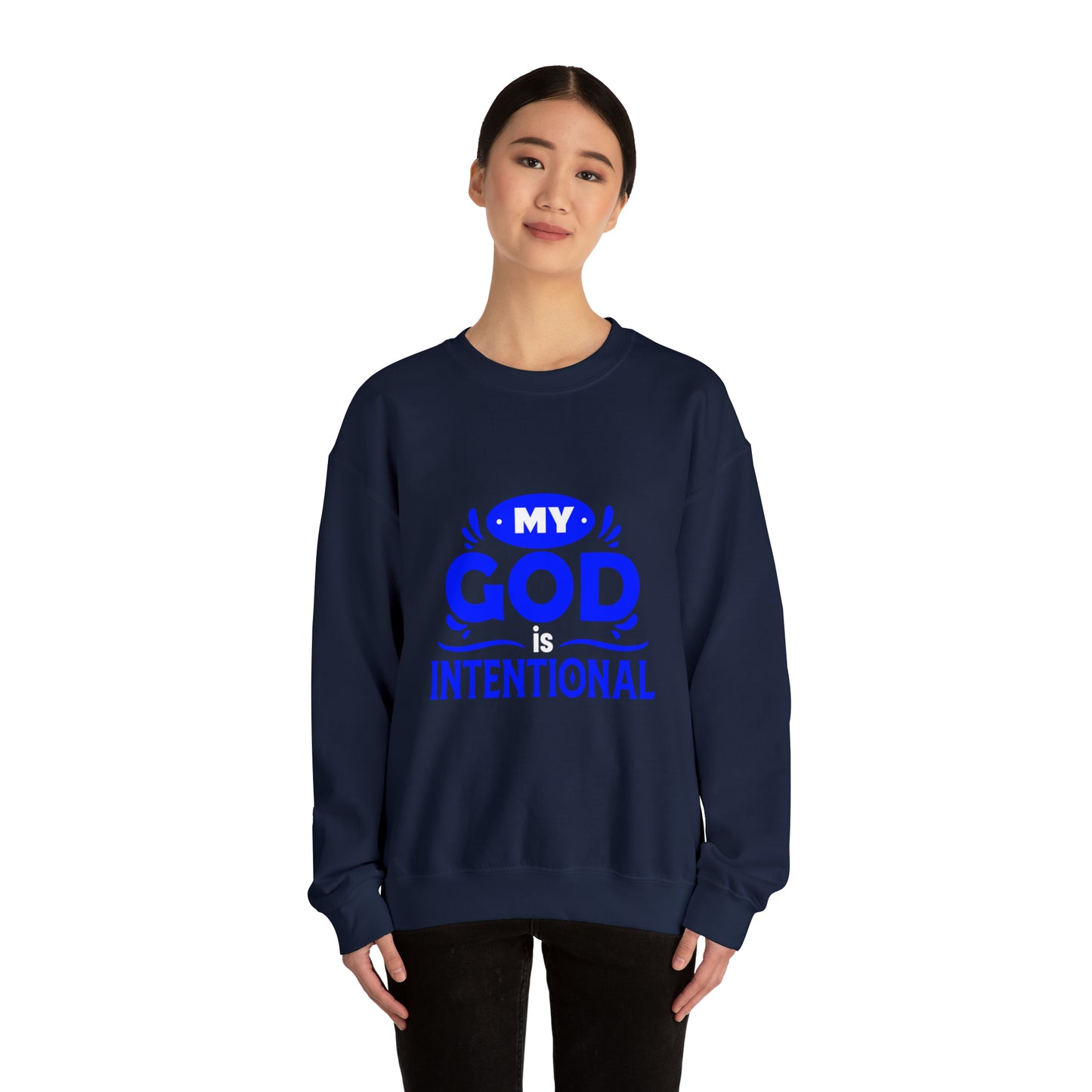 My God Is Intentional Unisex Heavy Blend™ Crewneck Sweatshirt