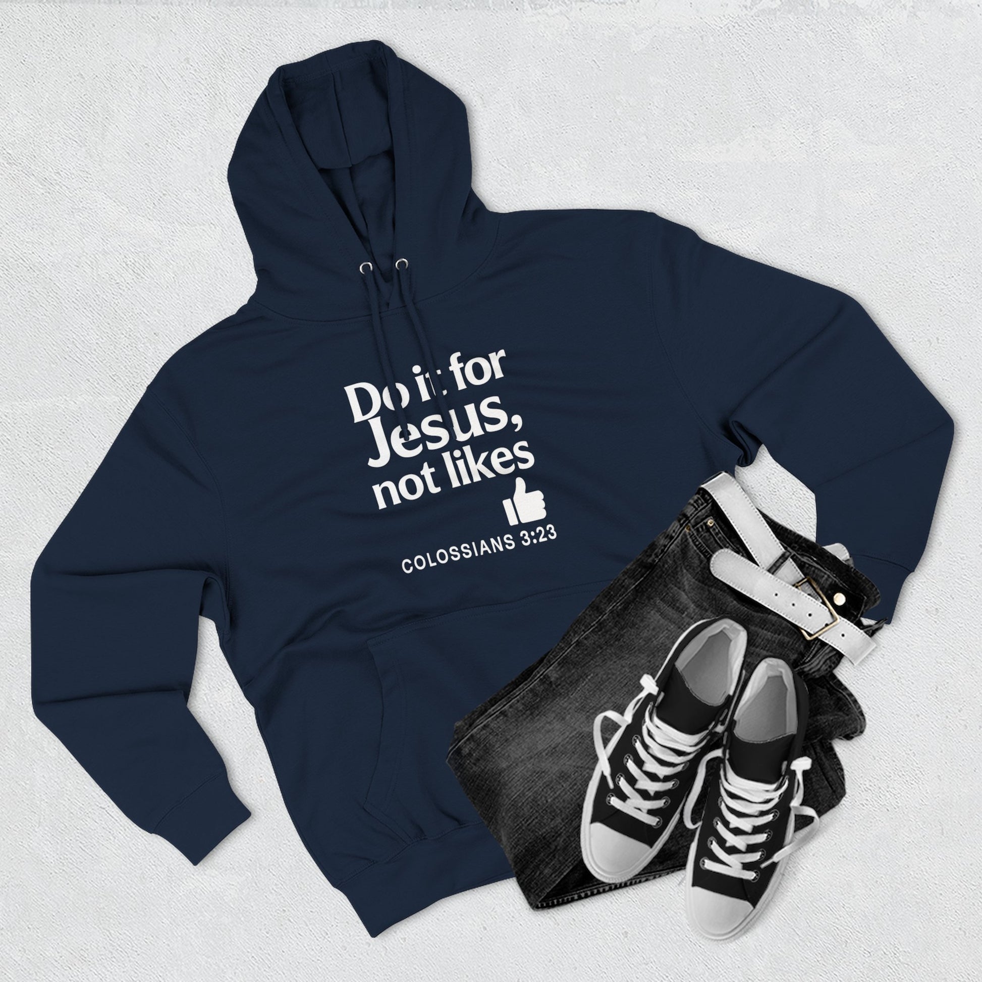 Christian Unisex Fleece Hooded Sweatshirt, Inspirational Hoodie, Do It for Him Pullover, Religious Gift, Cozy Faith Apparel - ClaimedbyGodDesigns