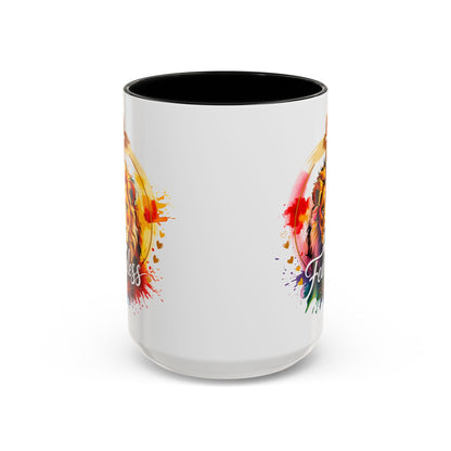 Fearless in Faith Lion Coffee Accent Mug - 11oz & 15oz Inspirational Drinkware