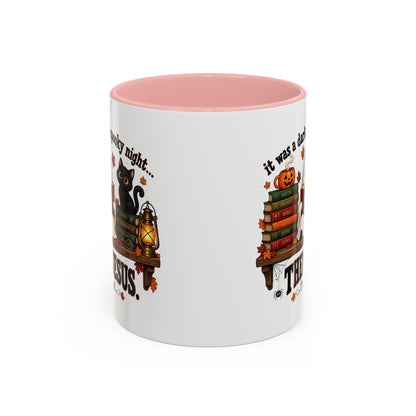 Halloween Christian Coffee Mug — “It Was a Dark and Spooky Night… Then Jesus” Accent Mug