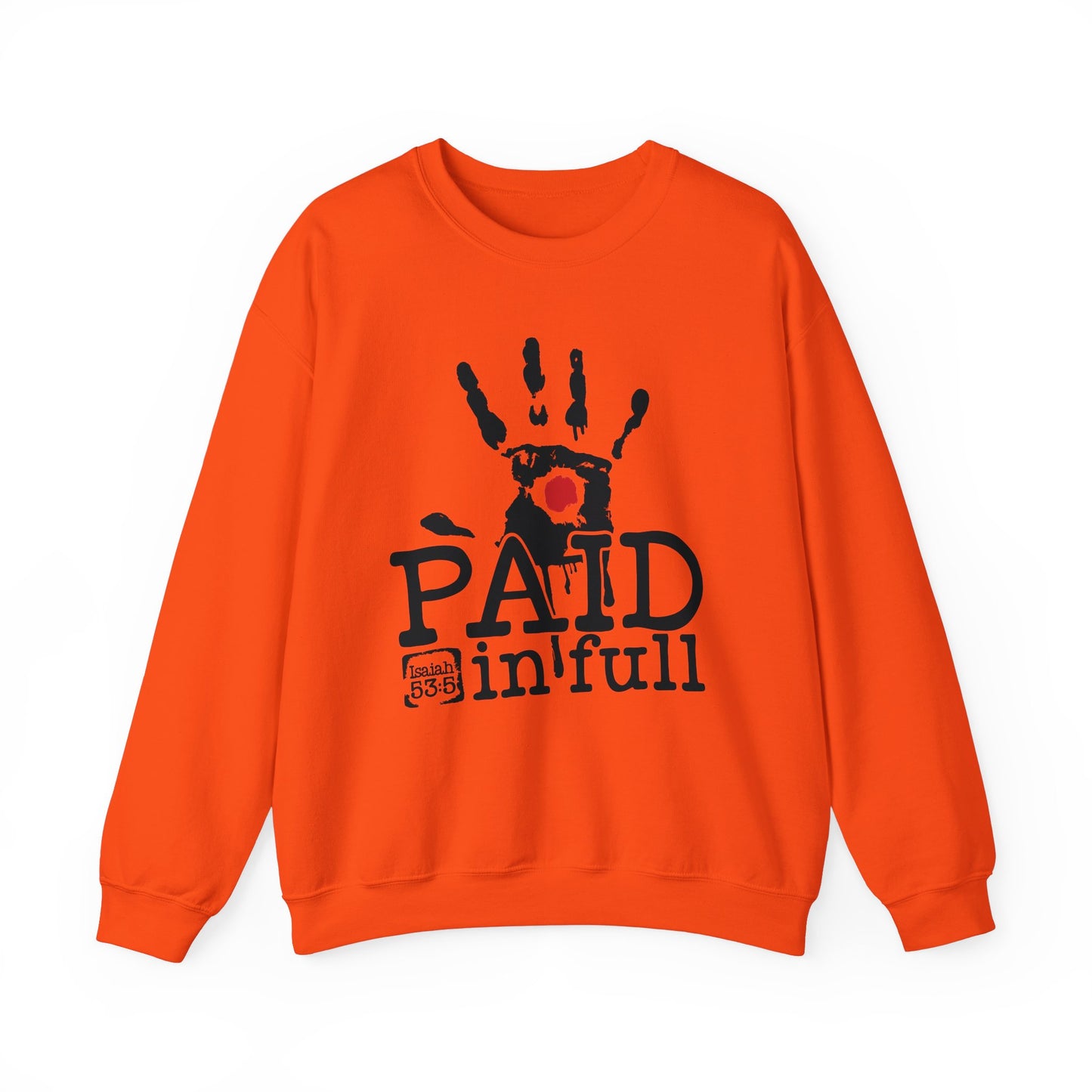 Paid In Full Jesus Paid It All Unisex Heavy Blend™ Crewneck Christian Sweatshirt