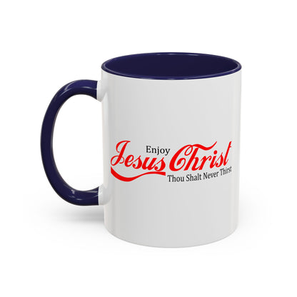 Christian Ceramic Mug - Enjoy Him Accent Coffee Mug (11, 15oz)