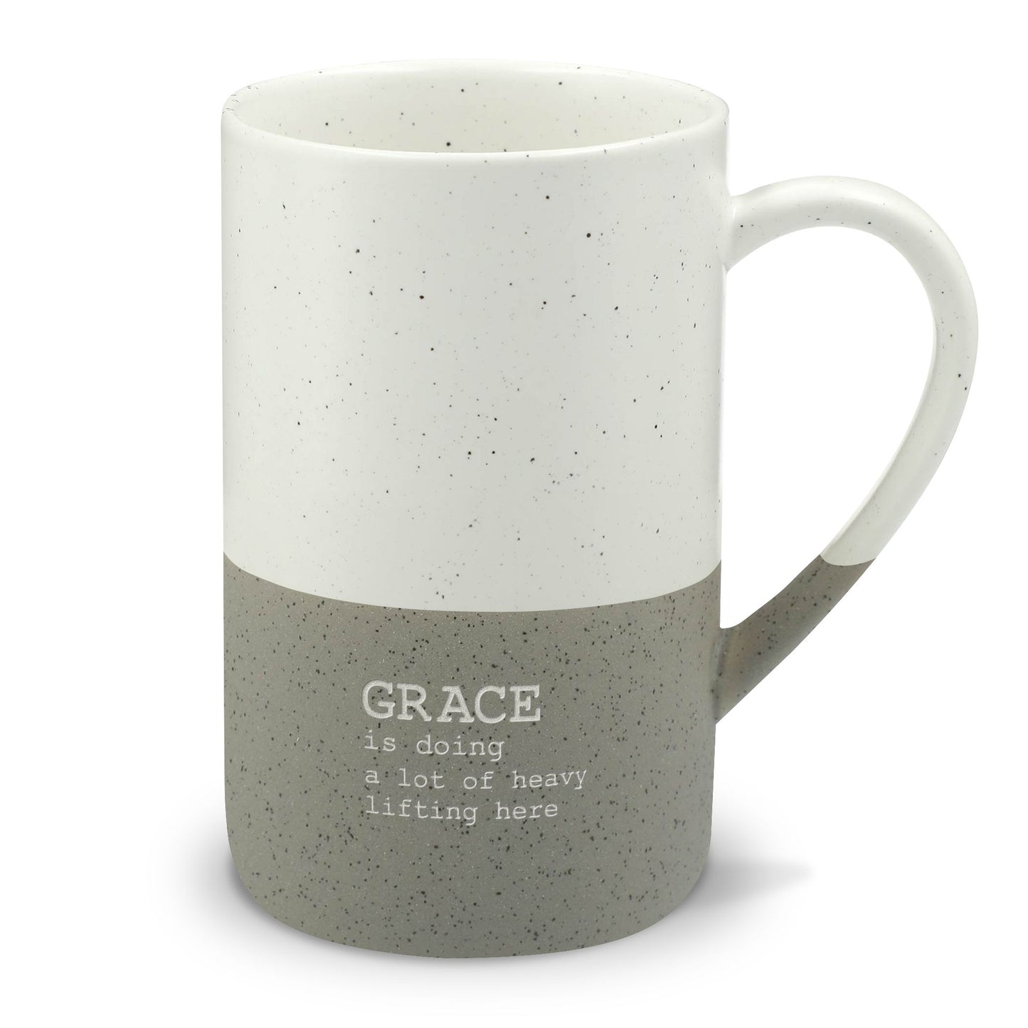 Speckled Christian Ceramic 13oz Mug — "GRACE is doing a lot of heavy lifting here" Inspirational Coffee Cup