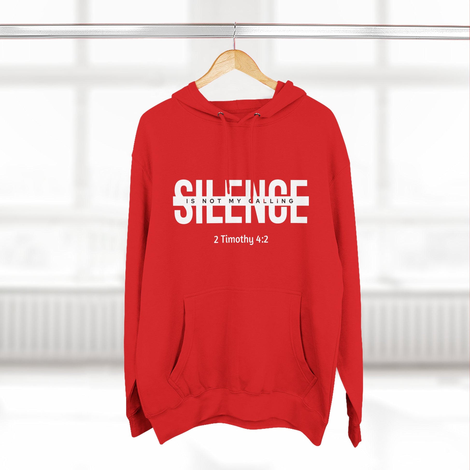Silence Hoodie - Inspirational Fleece Unisex Pullover, Christian Gift, Motivational Activewear, Cozy Sweatshirt, Scripture Reminder - ClaimedbyGodDesigns
