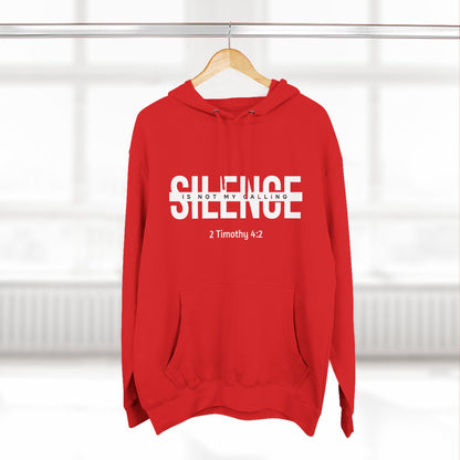 Silence Hoodie - Inspirational Fleece Unisex Pullover, Christian Gift, Motivational Activewear, Cozy Sweatshirt, Scripture Reminder - ClaimedbyGodDesigns