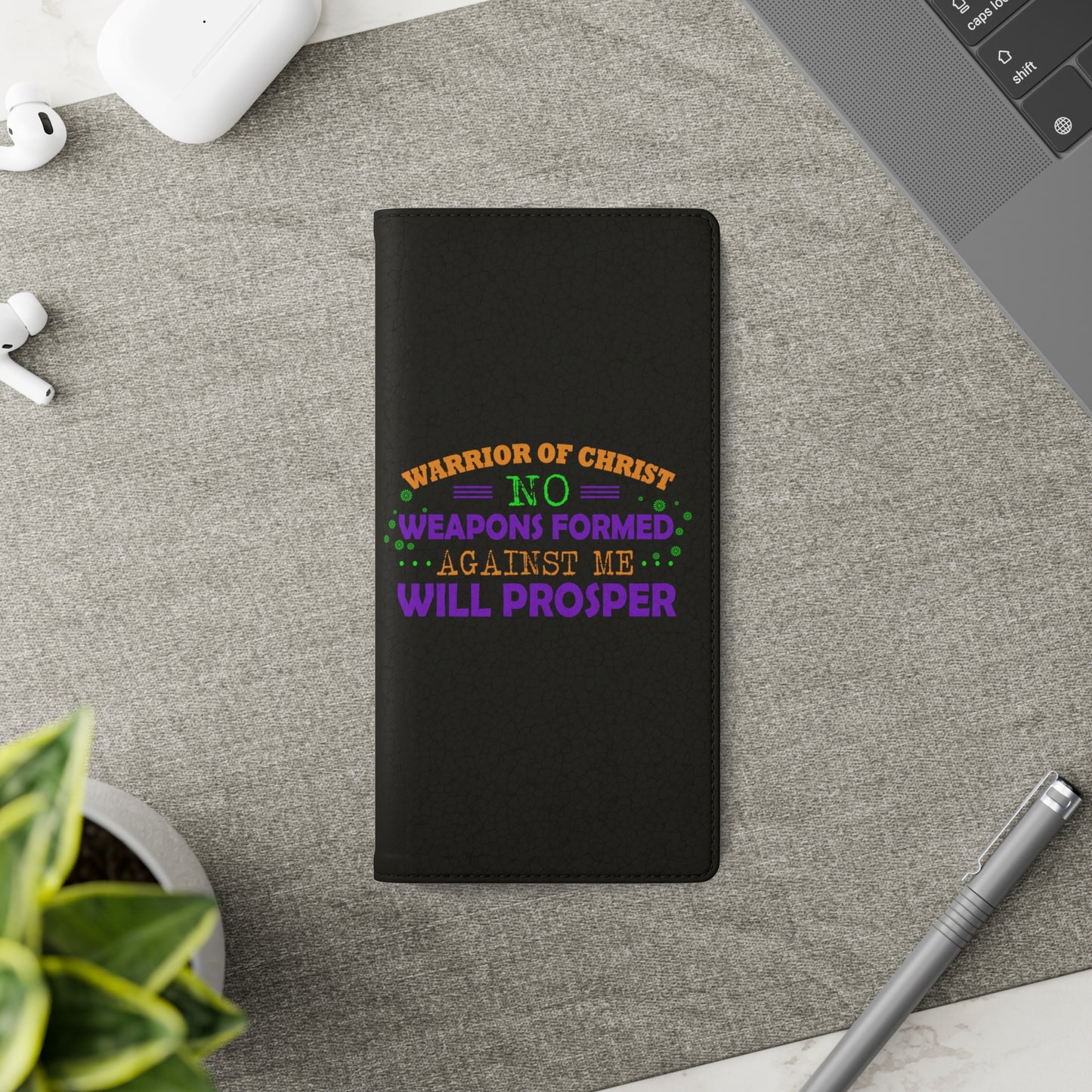 Warrior Of Christ No Weapons Formed Against Me Will Prosper Phone Flip Cases