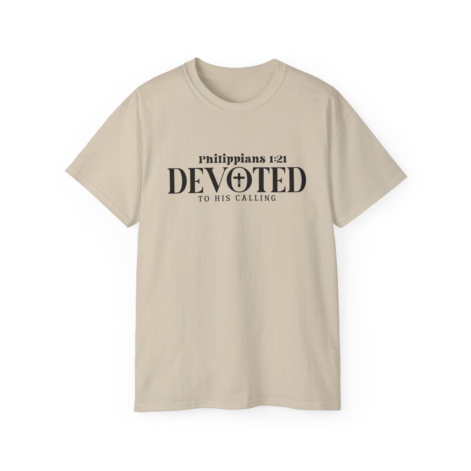 Phillippians 1:21 Devoted To His Calling Unisex Christian Ultra Cotton Tee Printify