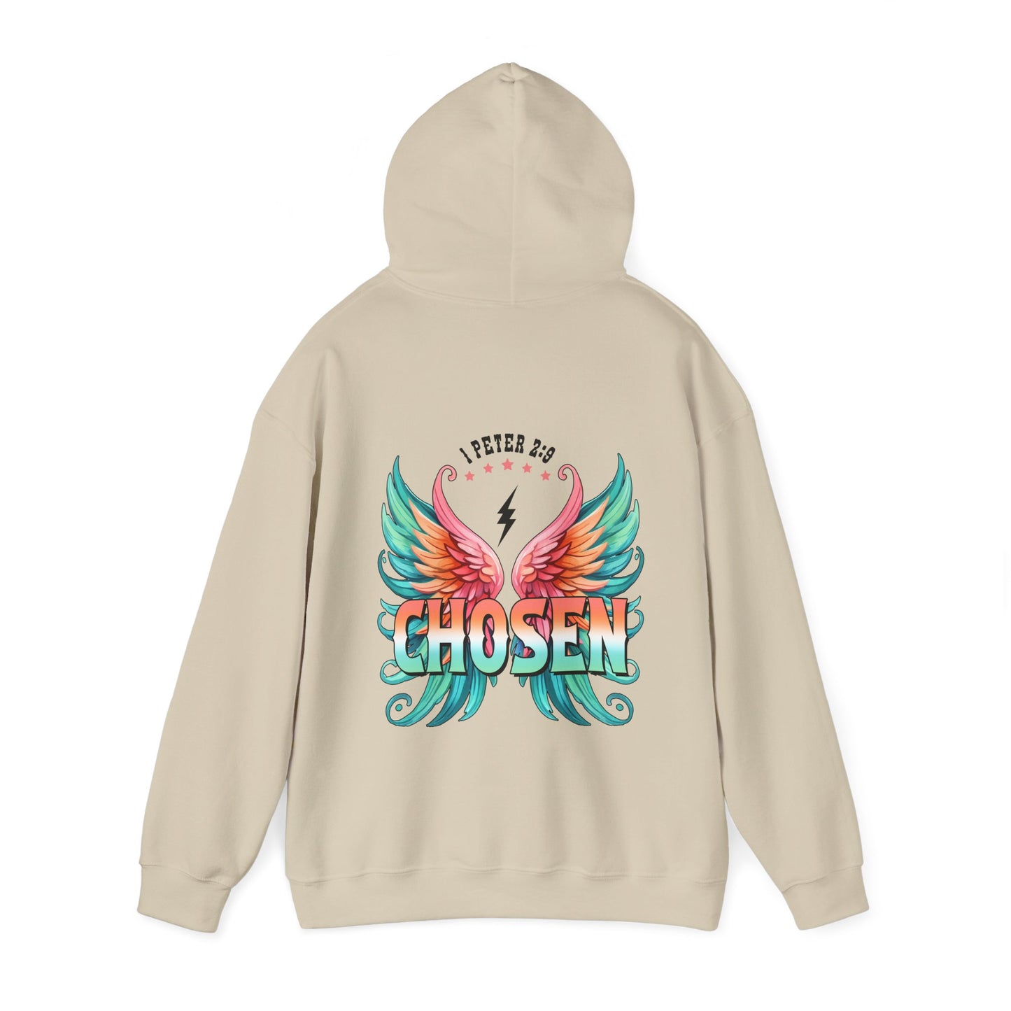 Chosen (angel wings) Women's Christian Hooded Pullover Sweatshirt