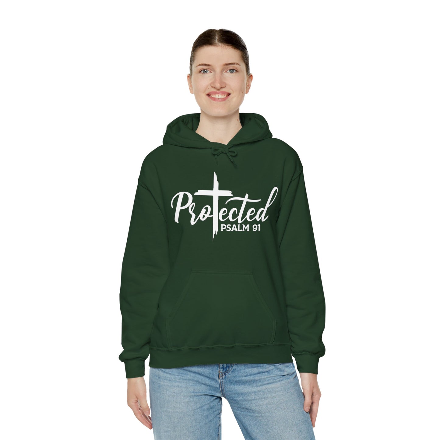 Psalm 91 Protected Unisex Christian Pullover Hooded Sweatshirt