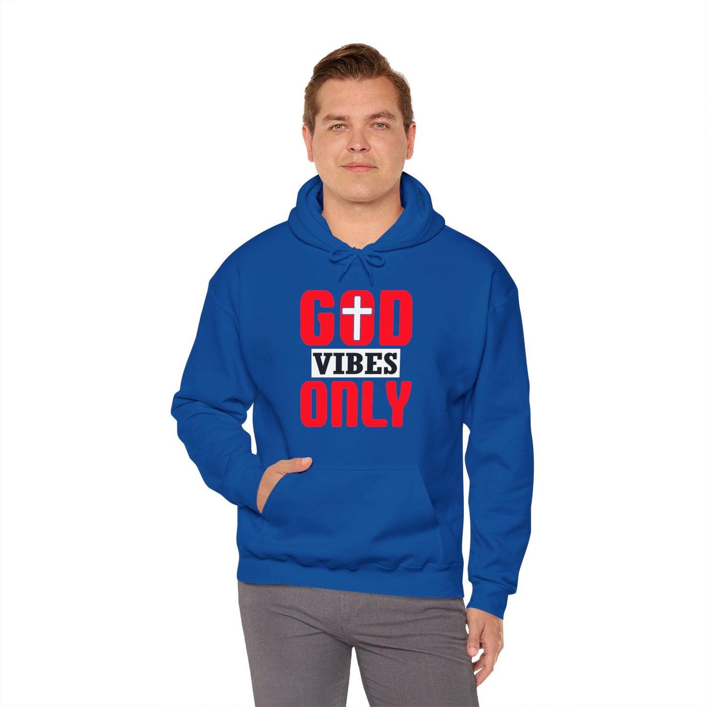 God Vibes Only Unisex Christian Hooded Pullover Sweatshirt