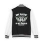 Letterman Jacket — “My Faith Is My Shield” 91 Vintage Varsity Jacket