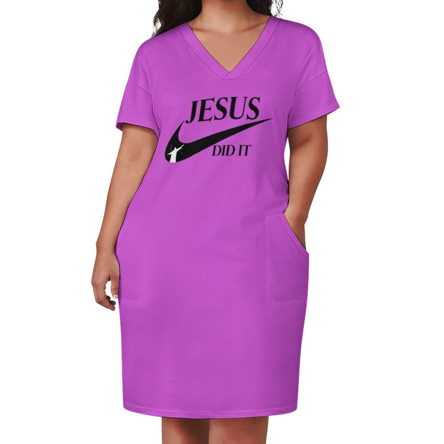 Jesus Did It (like Nike) Women's Christian Casual Dress SALE-Personal Design