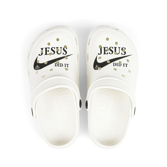 Kid's Clogs - Jesus Did It EVA Foam Slip-On Shoes