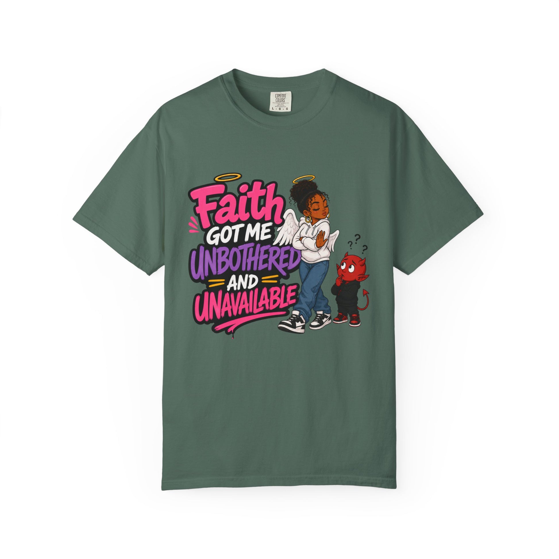 Faith Got Me Unbothered T-Shirt — Christian Inspirational Graphic Tee - ClaimedbyGodDesigns