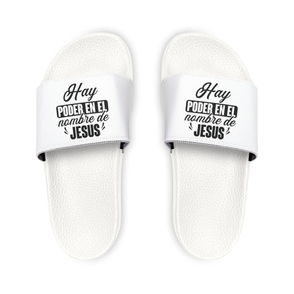 Faith - Inspired Youth Spanish Sandals | Summer Footwear, Vacation Slides, Casual Shoes, Christian Gifts for Kids, Stylish Comfort - ClaimedbyGodDesigns