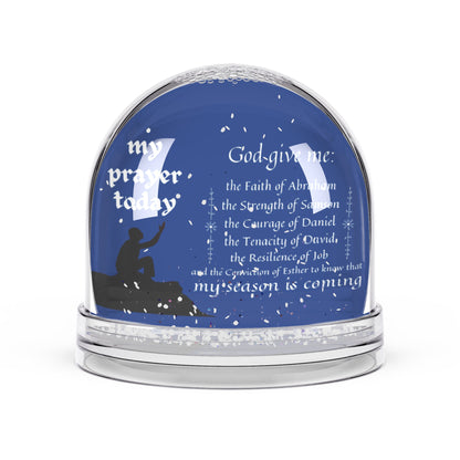 Christian Snow Globe, Religious Home Decor, Inspirational Gift, Christmas Decoration, My Prayer Today