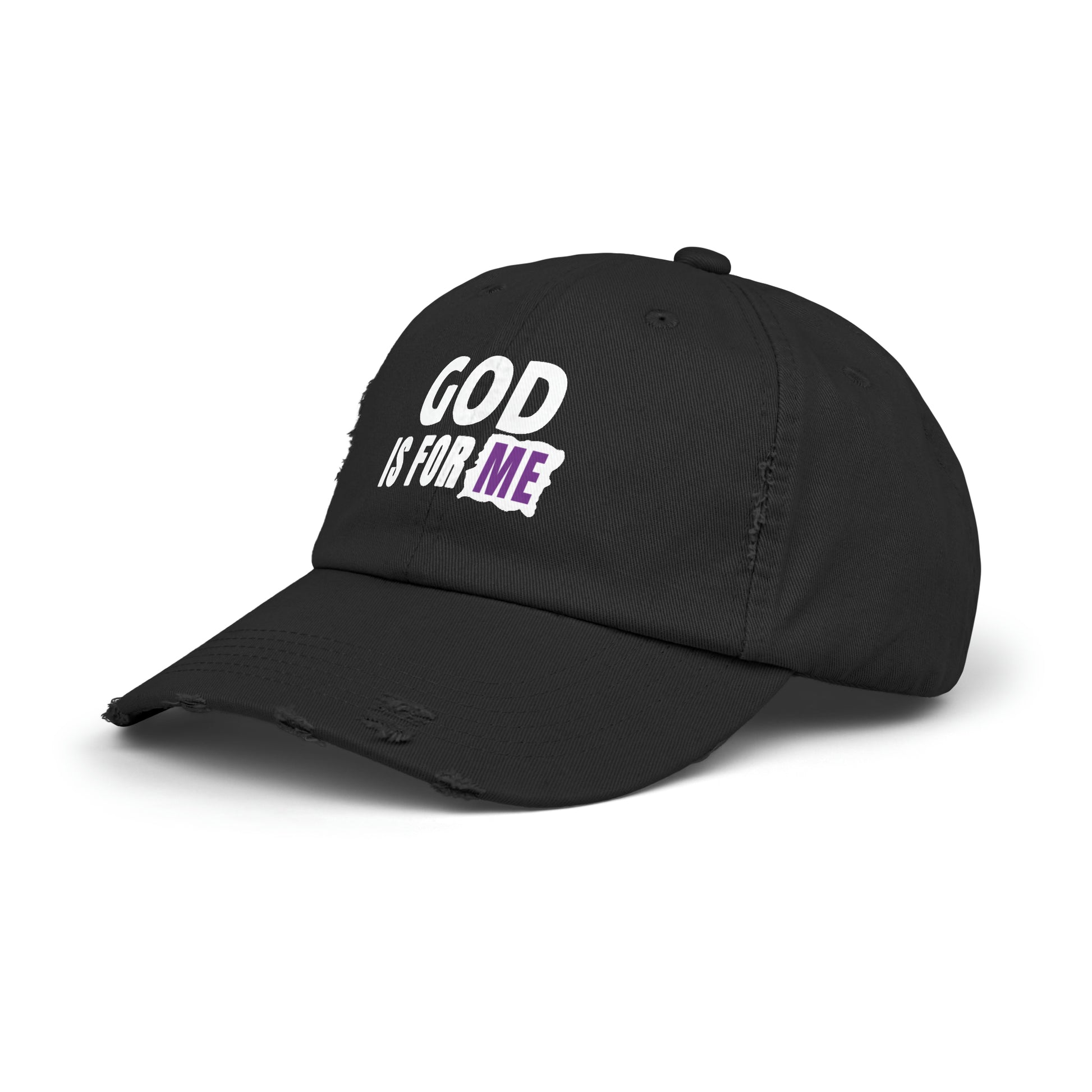 God Is For Me Unisex Christian Distressed Hat Printify