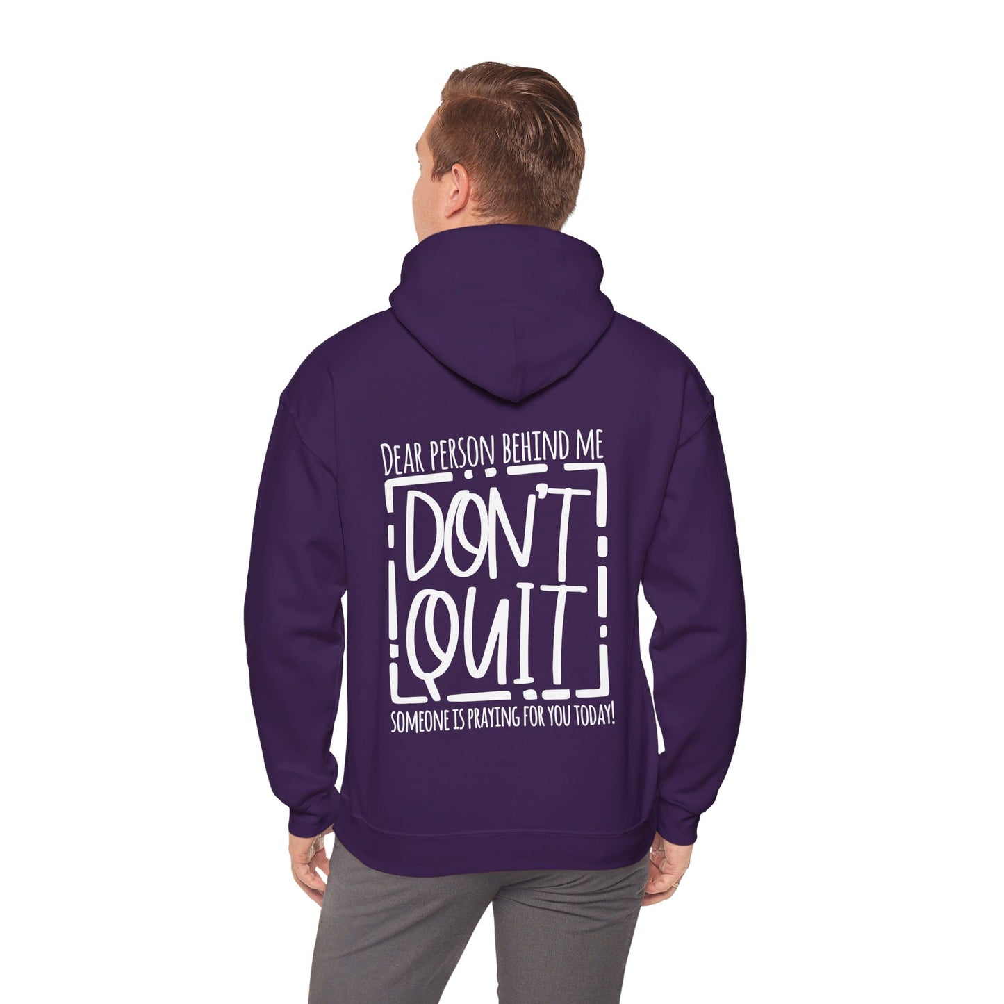 Pray For One Another Don't Quit Unisex Christian Pullover Hooded Sweatshirt