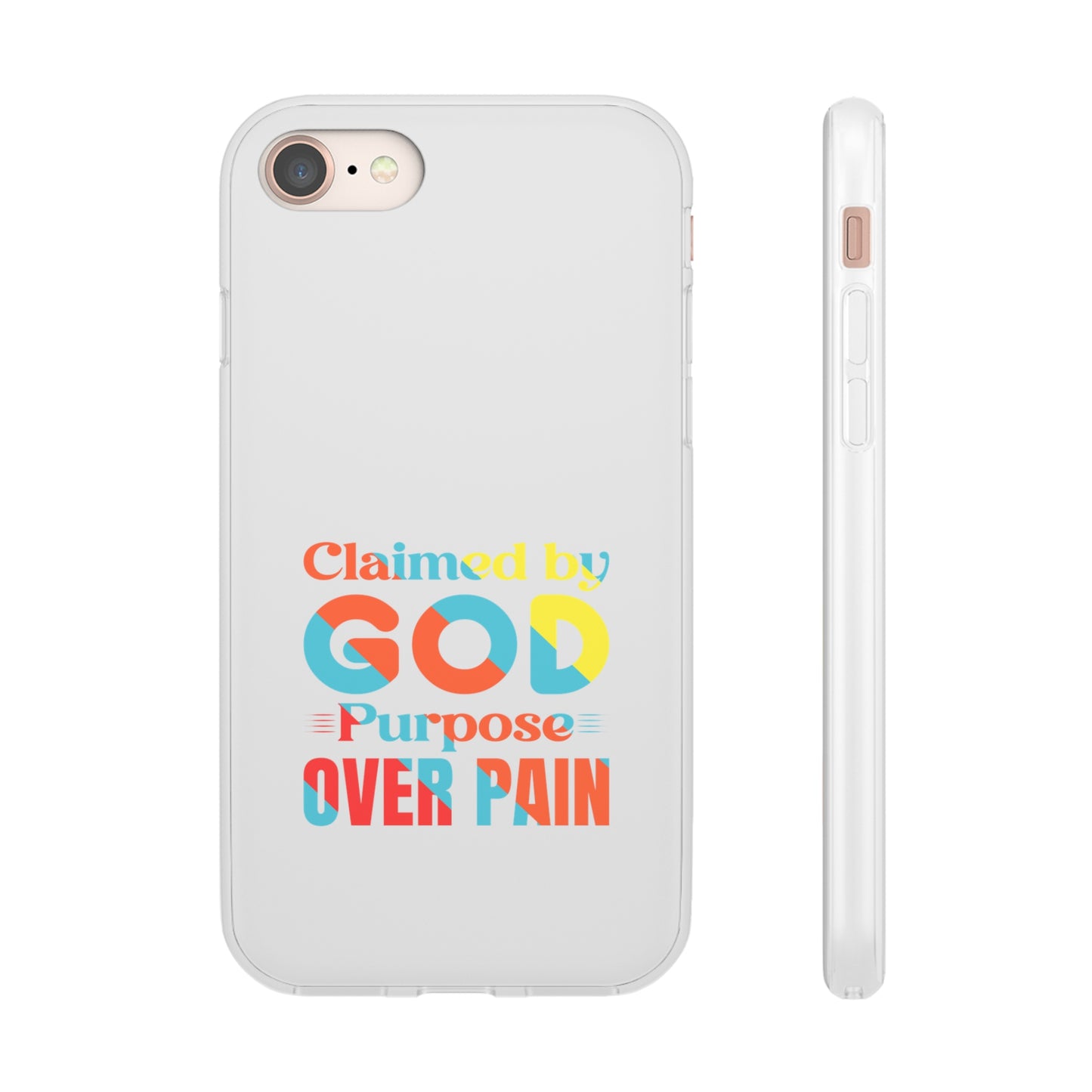 Claimed By God Purpose Over Pain Christian Flexi Phone Case Printify