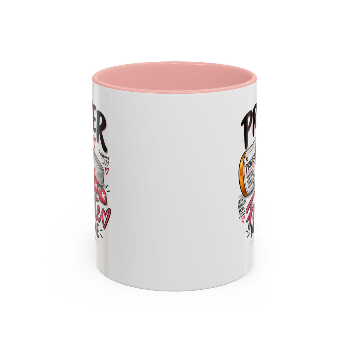 Prayer Is My Favorite Medicine Accent Coffee Mug – Inspirational Religious Gift