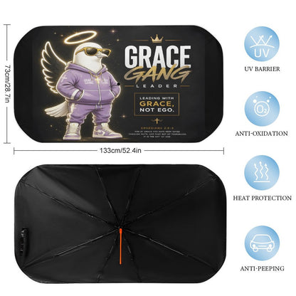 Grace Gang – Christian Car Sunshade Umbrella - ClaimedbyGodDesigns