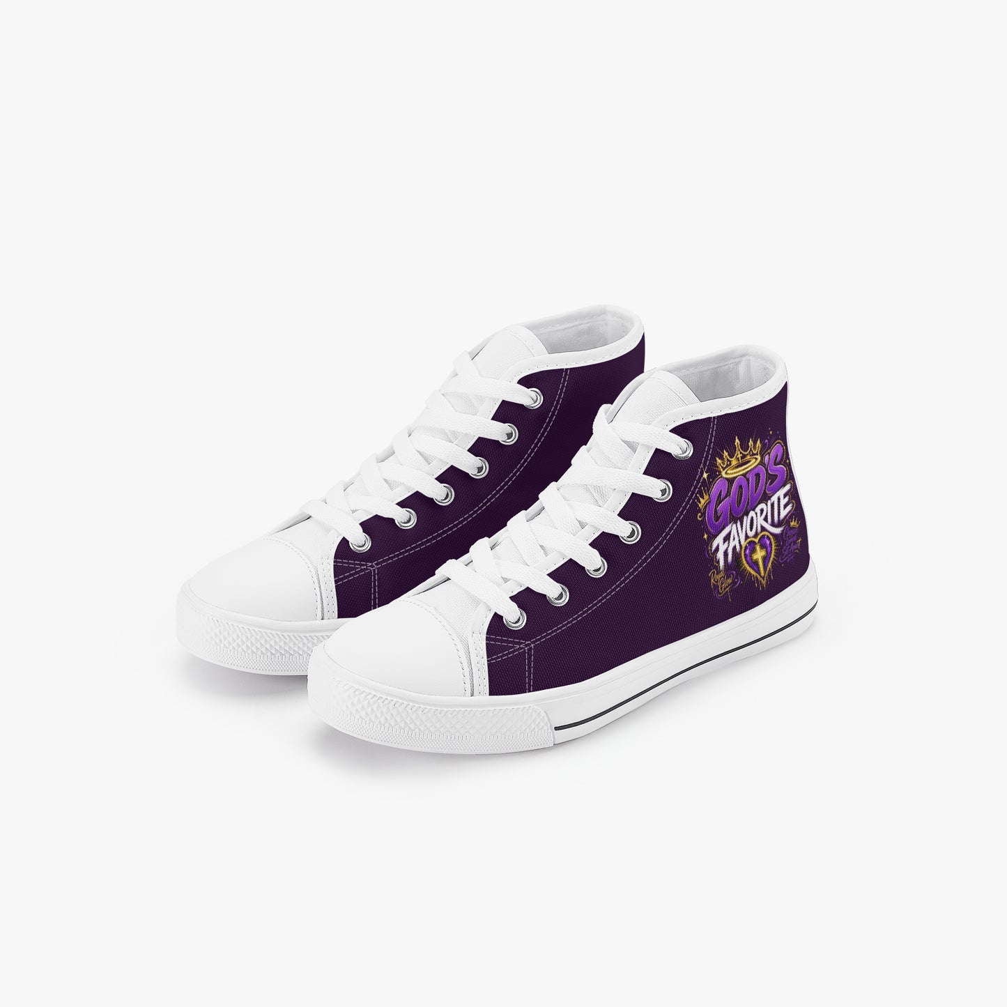 God's Favorite Christian Kid’s High - Top Canvas Shoes - ClaimedbyGodDesigns