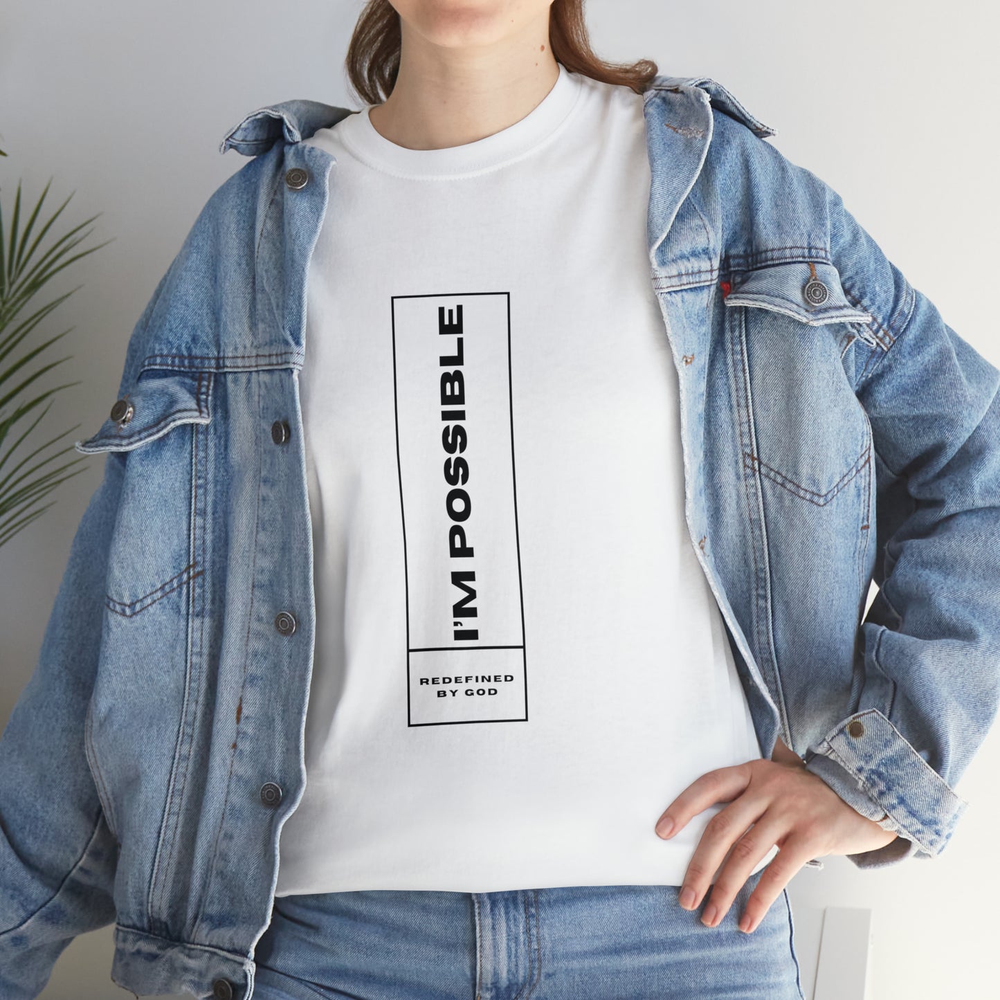 I'm Possible Redefined By God Unisex Heavy Cotton Tee Printify