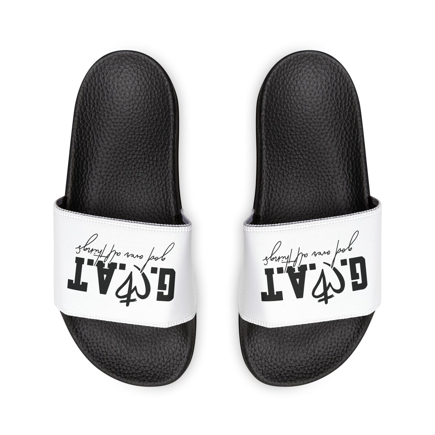 GOAT God Over All Things Men's PU Christian Slide Sandals