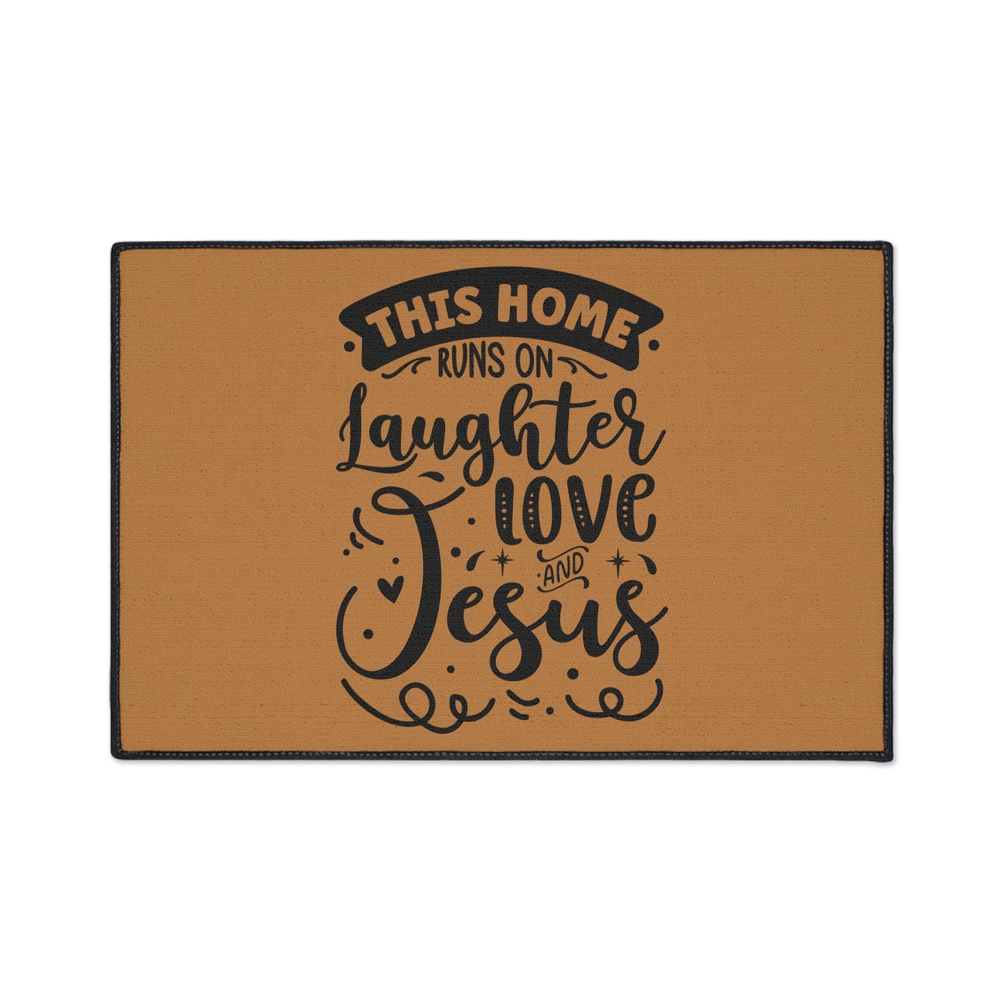 Christian Heavy Duty Floor Mat, This Home Runs On Jesus Home Decor, Religious Entryway Rug, Scripture Welcome Mat, Inspirational