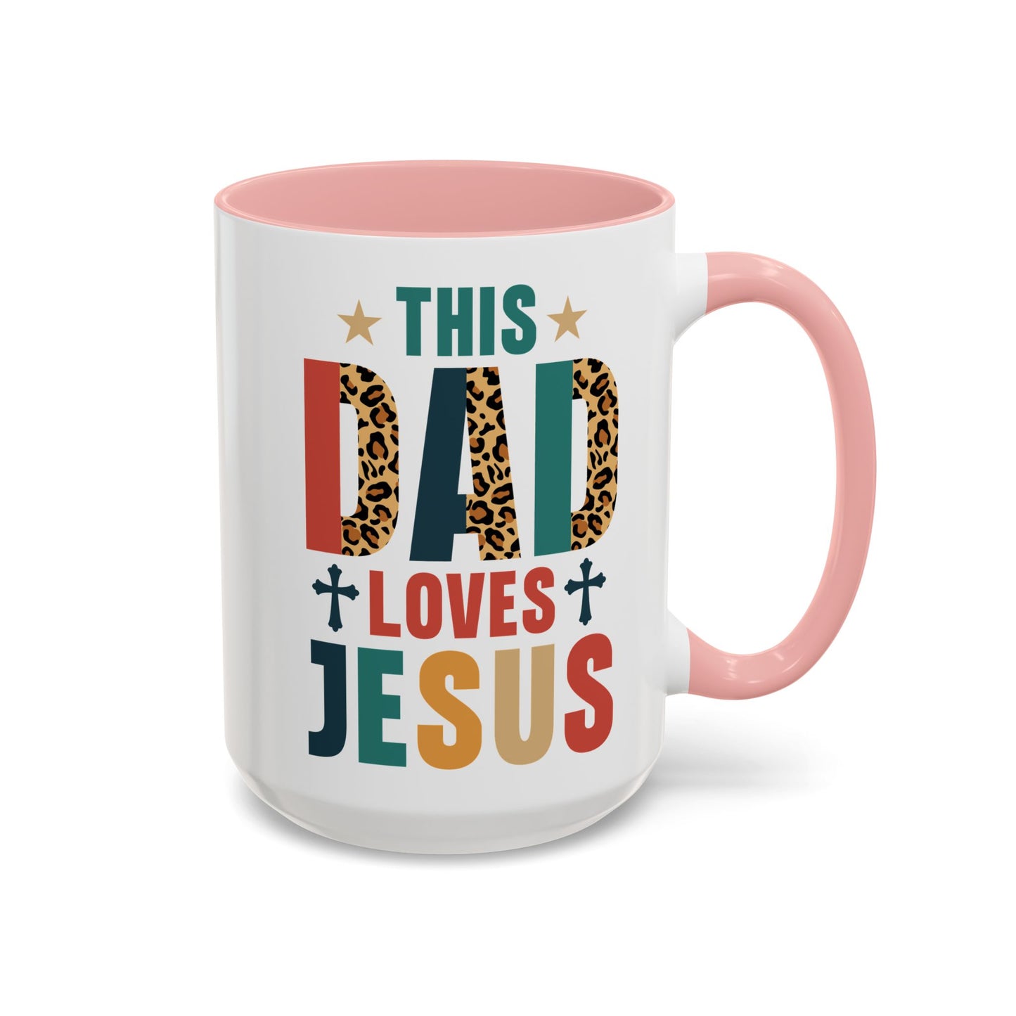 This Dad Loves Him Accent Coffee Mug - Perfect Gift for Father's Day and Christian Dads