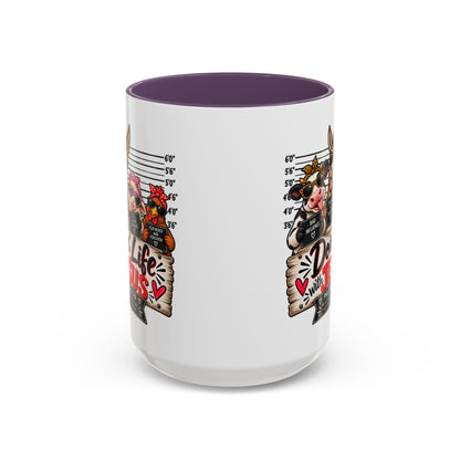 Doin’ Life with Jesus Funny Christian Farm Animal Mugshot Coffee Mug | Philippians 1:6