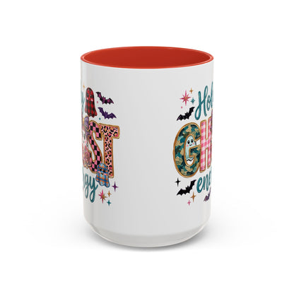 Accent Christian Coffee Mug — "Holy Ghost Energy" Halloween Cute Spooky Ceramic Mug (11/15oz)