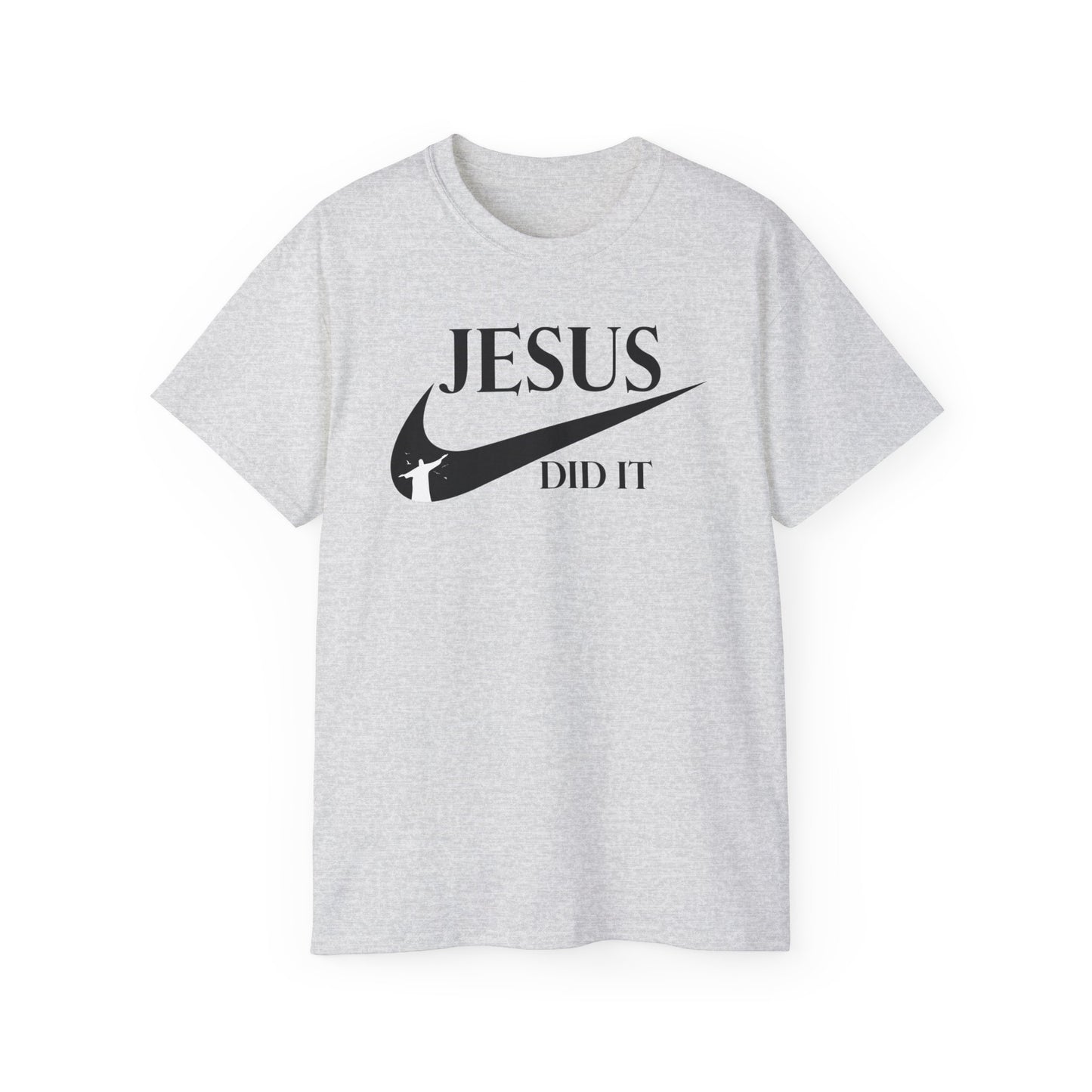 Jesus Did It (like Nike) Funny Unisex Christian Ultra Cotton Tee Printify