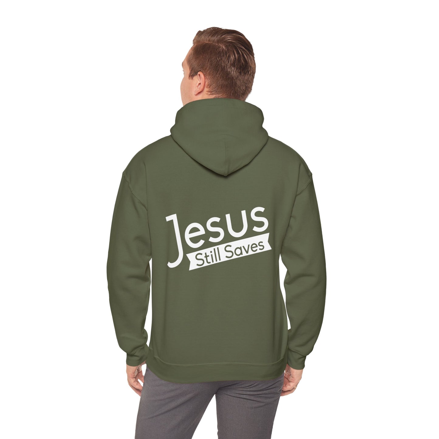 Jesus Still Saves Unisex Christian Hooded Pullover Sweatshirt