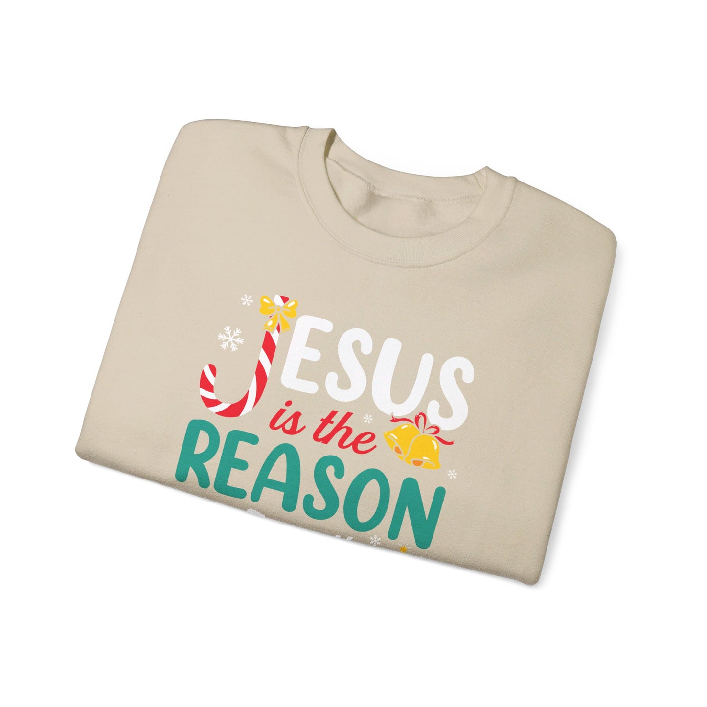 Jesus Is The Reason For The Season Christmas Unisex Heavy Blend™ Crewneck Christian Sweatshirt