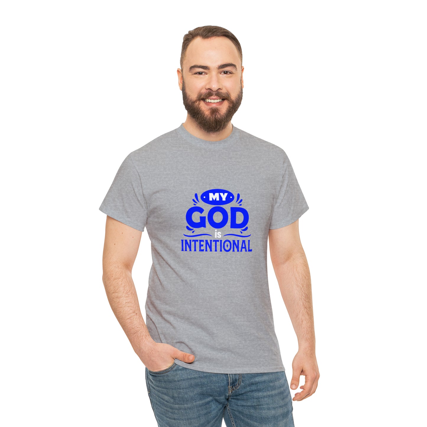 My God Is Intentional Unisex Heavy Cotton Tee